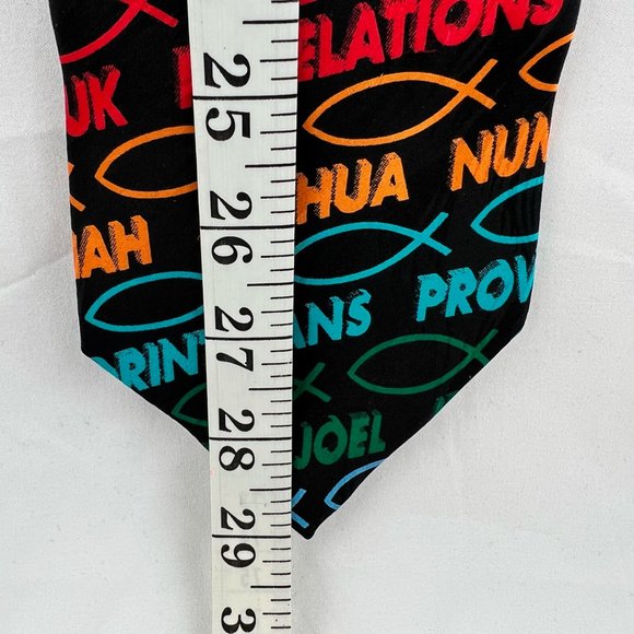 Ralph Marlin Vintage 1998 Tie Books of the Bible Stripe 58" RM Style 100% Silk - Picture 8 of 9